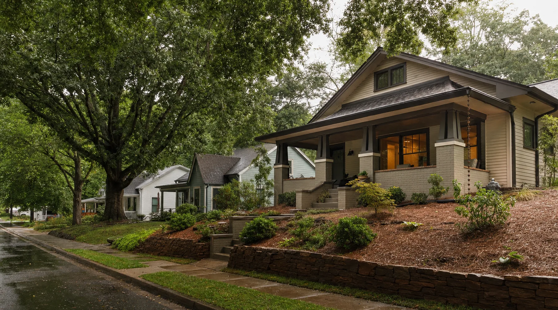 A believable Athens-area home suited to gutter installation planning